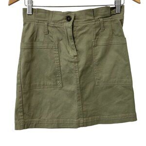 The Nines Cargo Skirt Size Small Green Utility Military Chic Streetwear Trendy